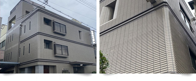 京都市内事務所ビル外壁改修現場写真